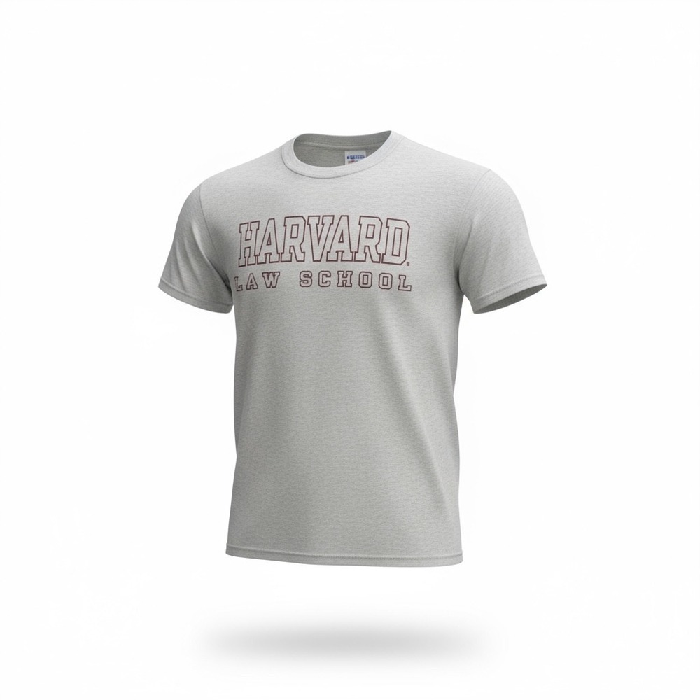 Vintage Harvard Law School Champion T Shirt Large Gray Cotton‎ Blend Spell Out